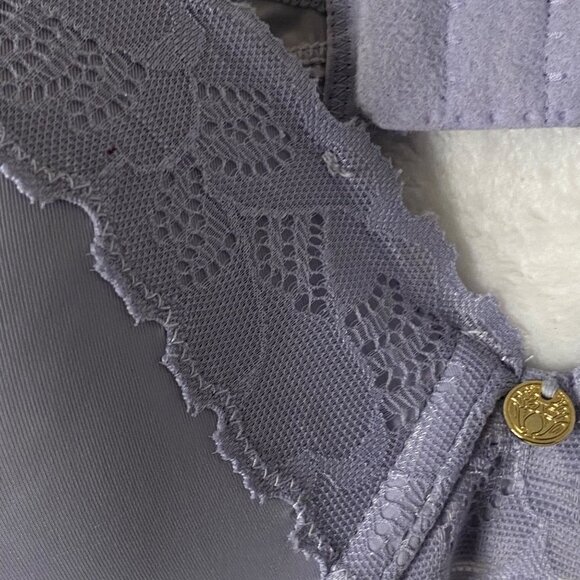 Natori Women Lavender Purple Lace Detail Hidden Glamour Luxury T-Shirt Bra 32C - Picture 3 of 6